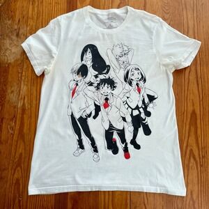 My Hero Academia White T Shirt Anime Manga Deku‎ Bakugo Todoroki Ochako Tsuyu